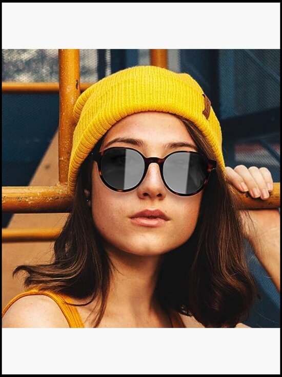Acetate Frame Polarized Sunglasses Retro Round Designer Eyewear main image 6